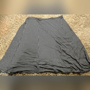 Jessica London Plus Size Navy and White Patterned Skirt 4X